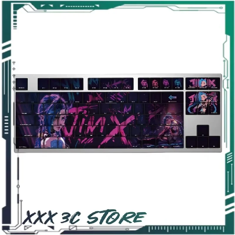 Jinx Keycap 130 Keys Cherry Profile PBT Material Five Sided Heat Sublimation Process Side Engraved Transparent Dual City Battle
Jinx Keycap 130 Keys Cherry Profile PBT Material Five Sided Heat Sublimation Process Side Engraved Transparent Dual City Battle