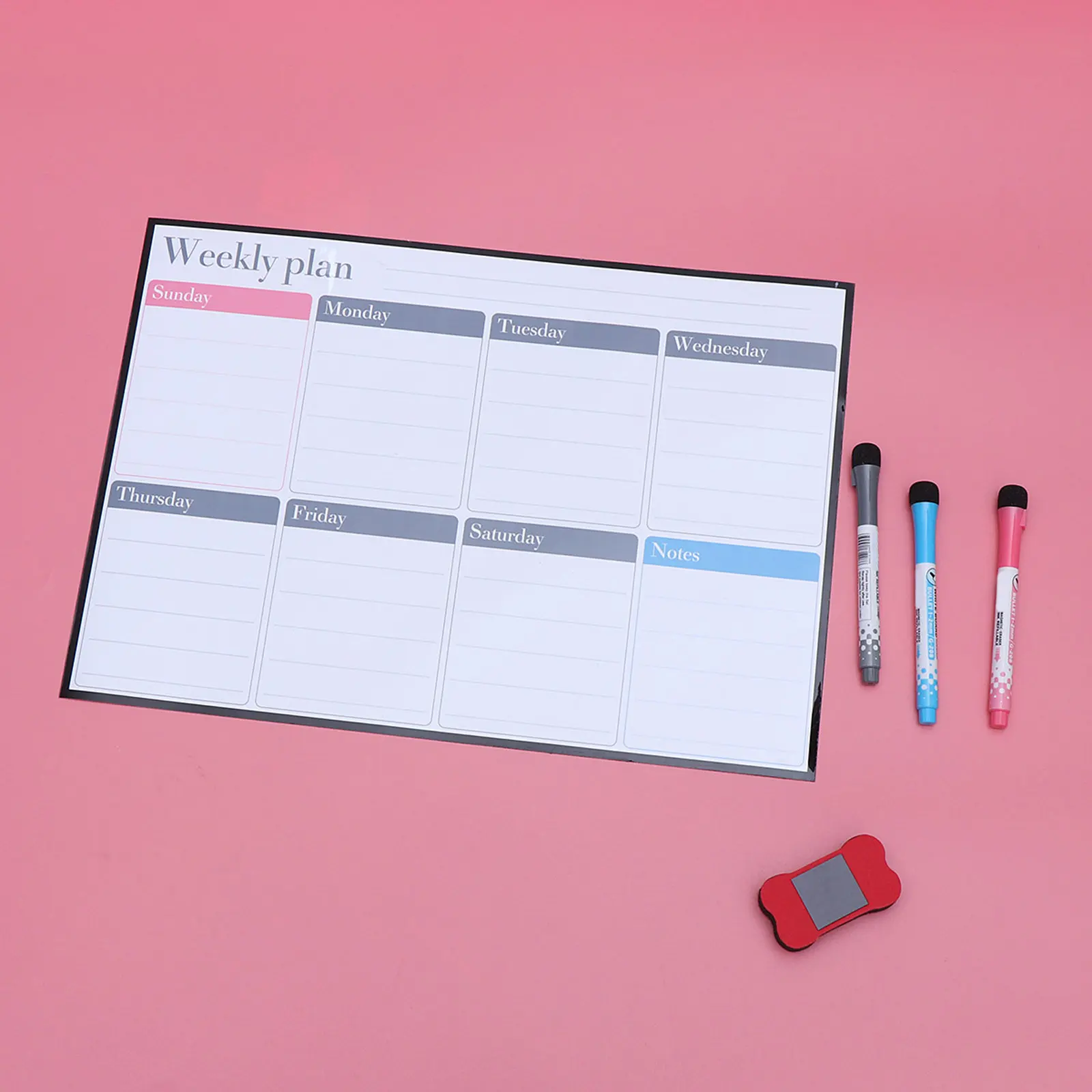 1Set Weekly Plan Magnetic Whiteboard 40x30cm Flexible Pet Magnetic Memo Board for Refrigerator Office Home Notes Drawings
1Set Weekly Plan Magnetic Whiteboard 40x30cm Flexible Pet Magnetic Memo Board for Refrigerator Office Home Notes Drawings