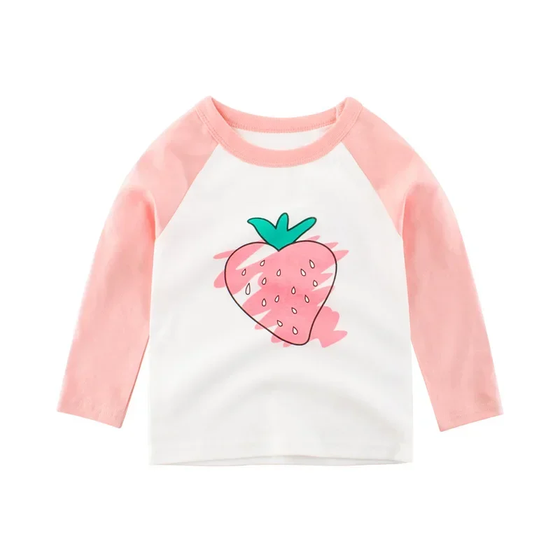 2024 Spring Autumn New Girls T-shirts Kids Long Sleeve Strawberry Print Tops Children's Clothing Cotton Tees Shirts Kids Outfit
2024 Spring Autumn New Girls T-shirts Kids Long Sleeve Strawberry Print Tops Children's Clothing Cotton Tees Shirts Kids Outfit