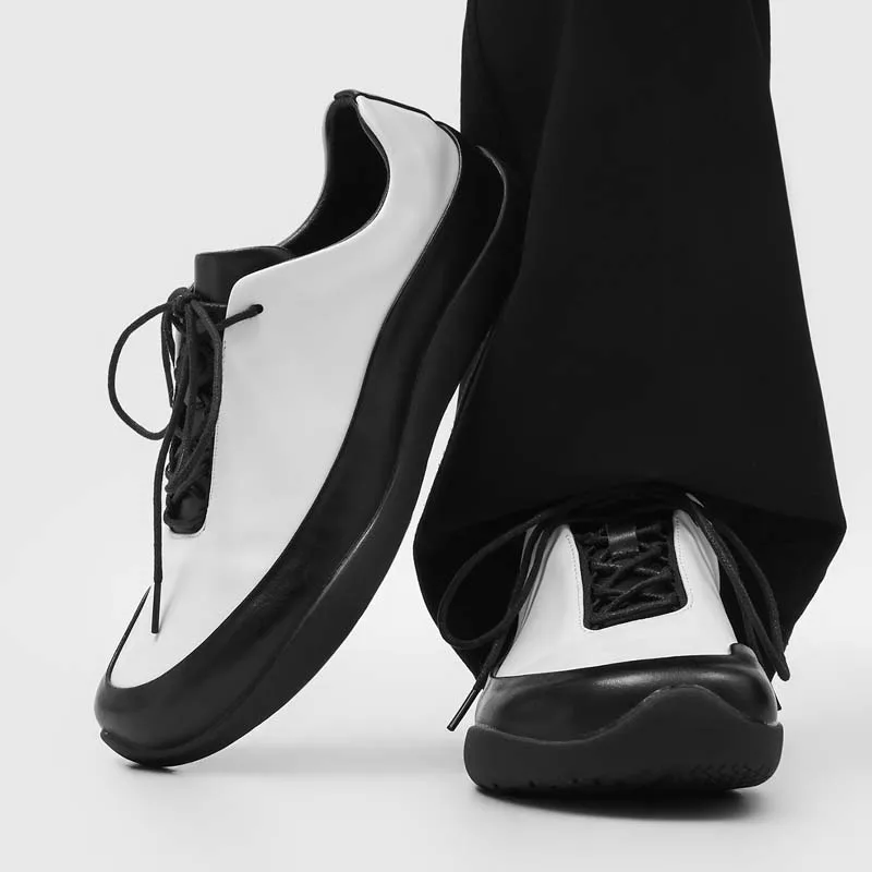 Men's White Black Minimalist Leather Sneakers Lace-Up Casual Shoes Comfortable Walking Shoes Modern Fashion 2026 New Arrival
Men's White Black Minimalist Leather Sneakers Lace-Up Casual Shoes Comfortable Walking Shoes Modern Fashion 2026 New Arrival