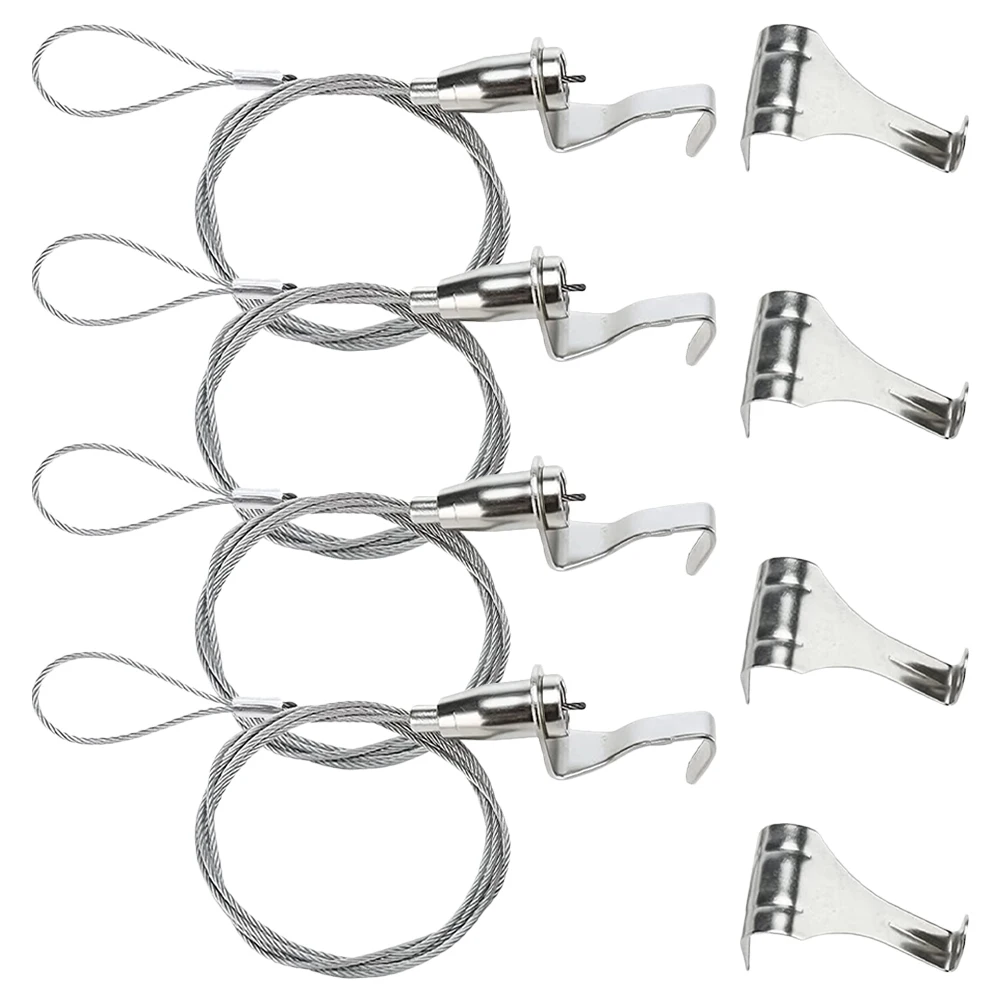 4 Sets Picture Hanging Cord 0.5m Wire Hooks Heavy Duty Steel Adjustable Frame Hangers Wall Mount Gallery School Office Use
4 Sets Picture Hanging Cord 0.5m Wire Hooks Heavy Duty Steel Adjustable Frame Hangers Wall Mount Gallery School Office Use