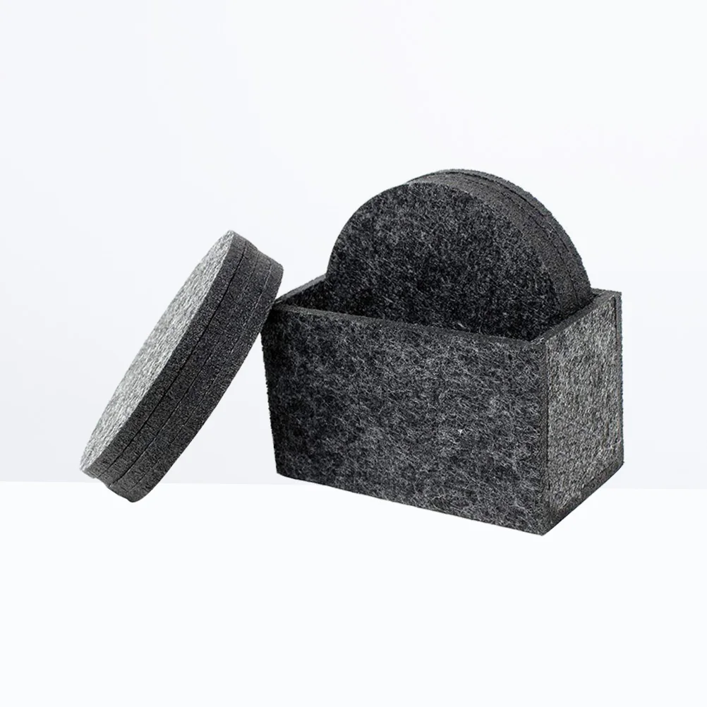 Felt Coasters Set Dark Grey Round Cup Mat Heat Insulation Non Slip Drink Mats For Home Restaurant Cafe Use
Felt Coasters Set Dark Grey Round Cup Mat Heat Insulation Non Slip Drink Mats For Home Restaurant Cafe Use