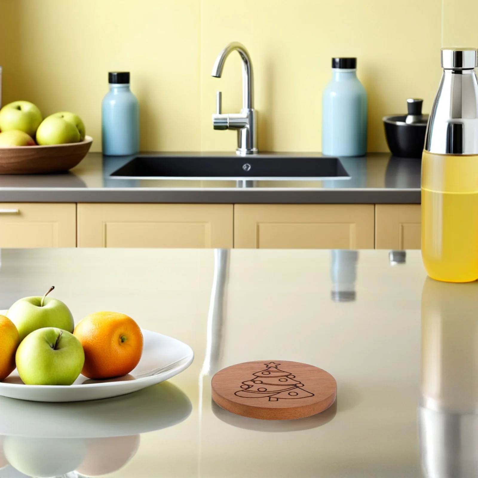 Acacia Wood Coaster Round Christmas Tree Design Handcrafted Drink Mat Non Slip Cup Pad for Holiday Coffee Table Winter Kitchen
Acacia Wood Coaster Round Christmas Tree Design Handcrafted Drink Mat Non Slip Cup Pad for Holiday Coffee Table Winter Kitchen