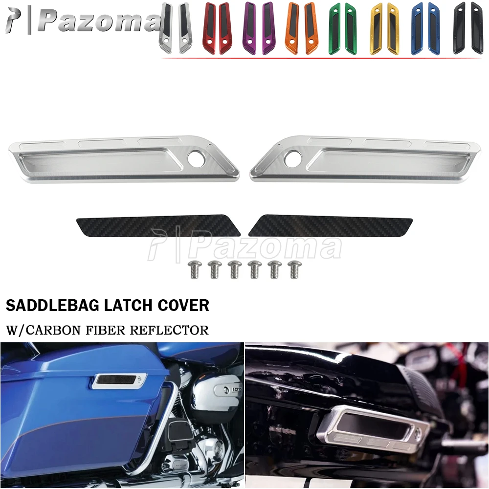 Side Luggage Latch Cover Trim Saddlebag Latch Cover Lid w/Carbon Fiber Reflector For Harley Touring FLHX FLHR FLTRX FLHRXS 14-24
Side Luggage Latch Cover Trim Saddlebag Latch Cover Lid w/Carbon Fiber Reflector For Harley Touring FLHX FLHR FLTRX FLHRXS 14-24