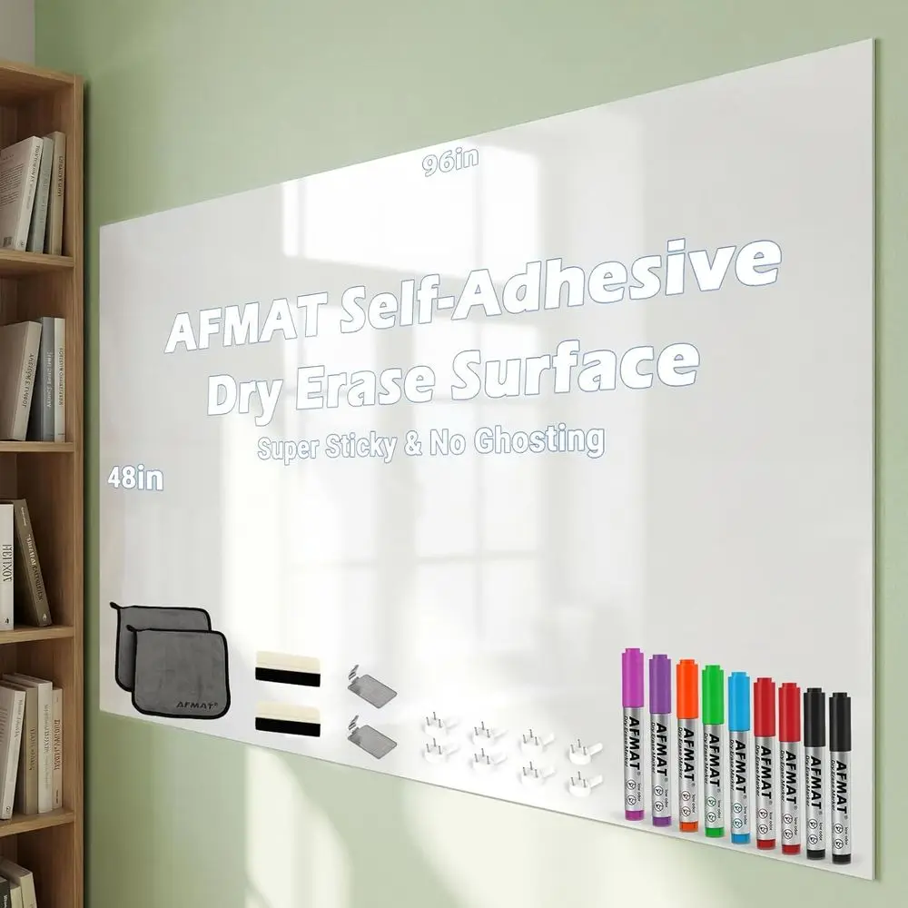 Large Dry Erase Paper Roll with Adhesive, 8x4ft, Ideal for Wall or Board, Replacement, 60-Day No Questions Return, Enhanced Mark
Large Dry Erase Paper Roll with Adhesive, 8x4ft, Ideal for Wall or Board, Replacement, 60-Day No Questions Return, Enhanced Mark