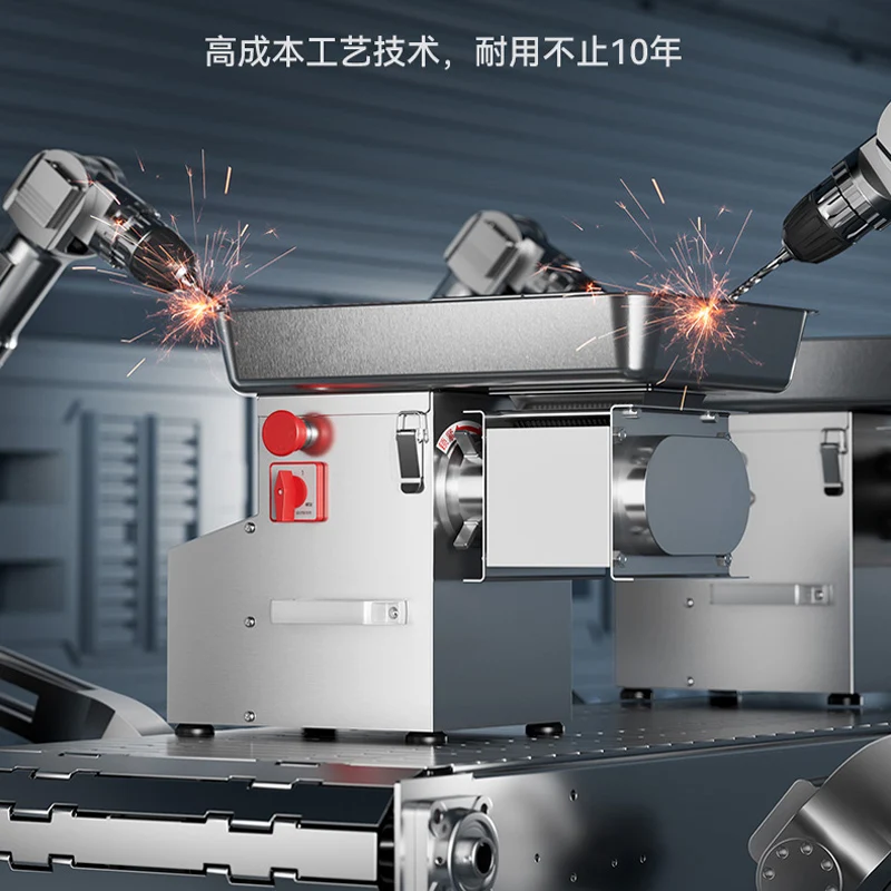 Fully Automatic Meat Cutter Slicer Commercial Multifunction Two In One Cut Vegetables Shredded Pork With slice function 1500W