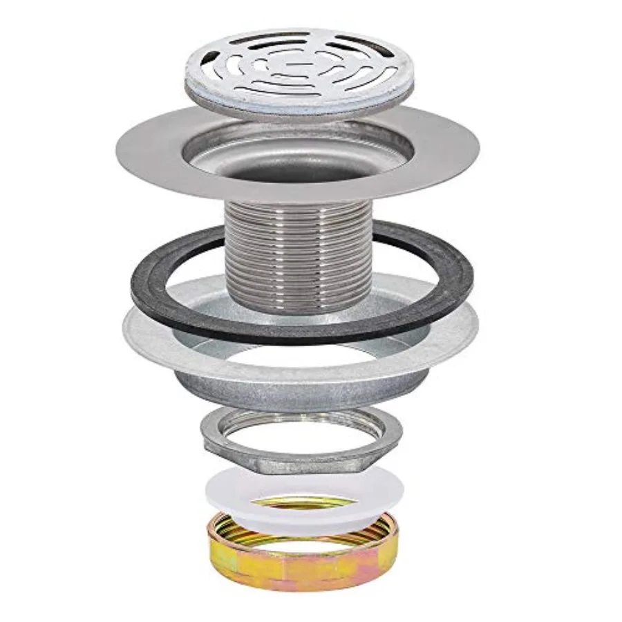 Kitchen Sink Strainer with Flange and Die-Cast Nut, Stainless Steel Flat-Top Strainer with 3-1/2 Inch to 4 Inch Opening, 30031
Kitchen Sink Strainer with Flange and Die-Cast Nut, Stainless Steel Flat-Top Strainer with 3-1/2 Inch to 4 Inch Opening, 30031