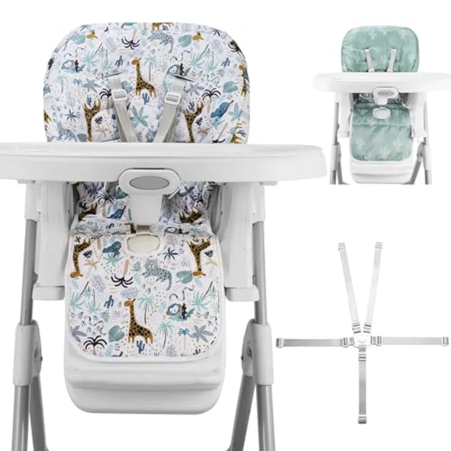 Baby High Chair Cover Replacement Reversible and Waterproof High Chair Cushion Pad Home and Restaurant use Includes 5-Point Har
Baby High Chair Cover Replacement Reversible and Waterproof High Chair Cushion Pad Home and Restaurant use Includes 5-Point Har
