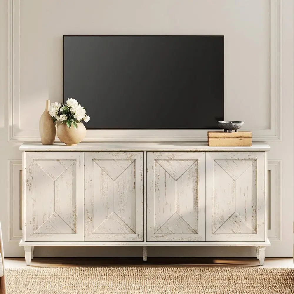 Тумба под телевизор в стиле рустик (патчворк) для телевизоров 55-75 дюймов, медиацентр с системой организации кабелей, регулируемые полки, отделка светлый дуб
Тумба под телевизор в стиле рустик (патчворк) для телевизоров 55-75 дюймов, медиацентр с системой организации кабелей, регулируемые полки, отделка светлый дуб