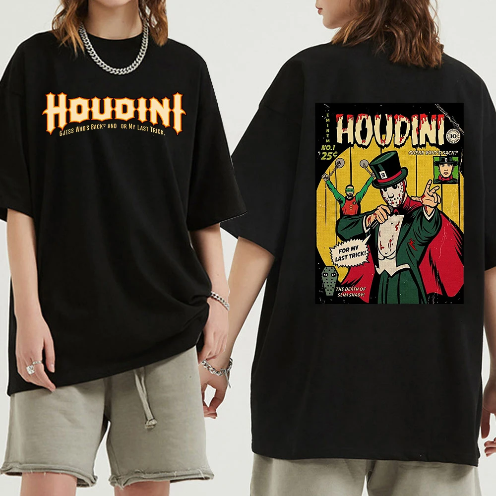 Eminem Houdini Is Back Tees Graphic Printing Men Short Sleeve T Shirt Harajuku Tshirts Unisex Vintage Streetwear Style Clothes
Eminem Houdini Is Back Tees Graphic Printing Men Short Sleeve T Shirt Harajuku Tshirts Unisex Vintage Streetwear Style Clothes