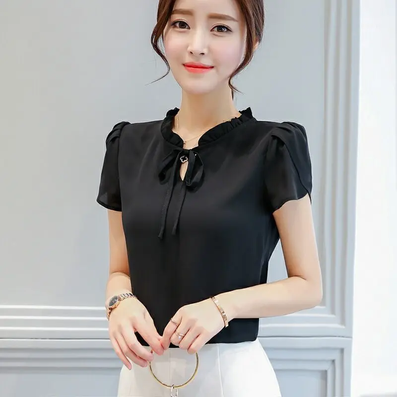 Women's Summer Fashion Elegant Simplicity Solid Color Short Sleeve Shirts Women Clothes Office Lady All-match Temperament Tops
Women's Summer Fashion Elegant Simplicity Solid Color Short Sleeve Shirts Women Clothes Office Lady All-match Temperament Tops
