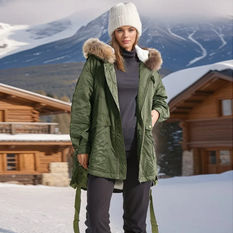 Korean Women's Loose Fit Plain Cotton Jacket Coat Autumn Winter Removable Fur Collar Fashionable Outerwear for Ladies
Korean Women's Loose Fit Plain Cotton Jacket Coat Autumn Winter Removable Fur Collar Fashionable Outerwear for Ladies