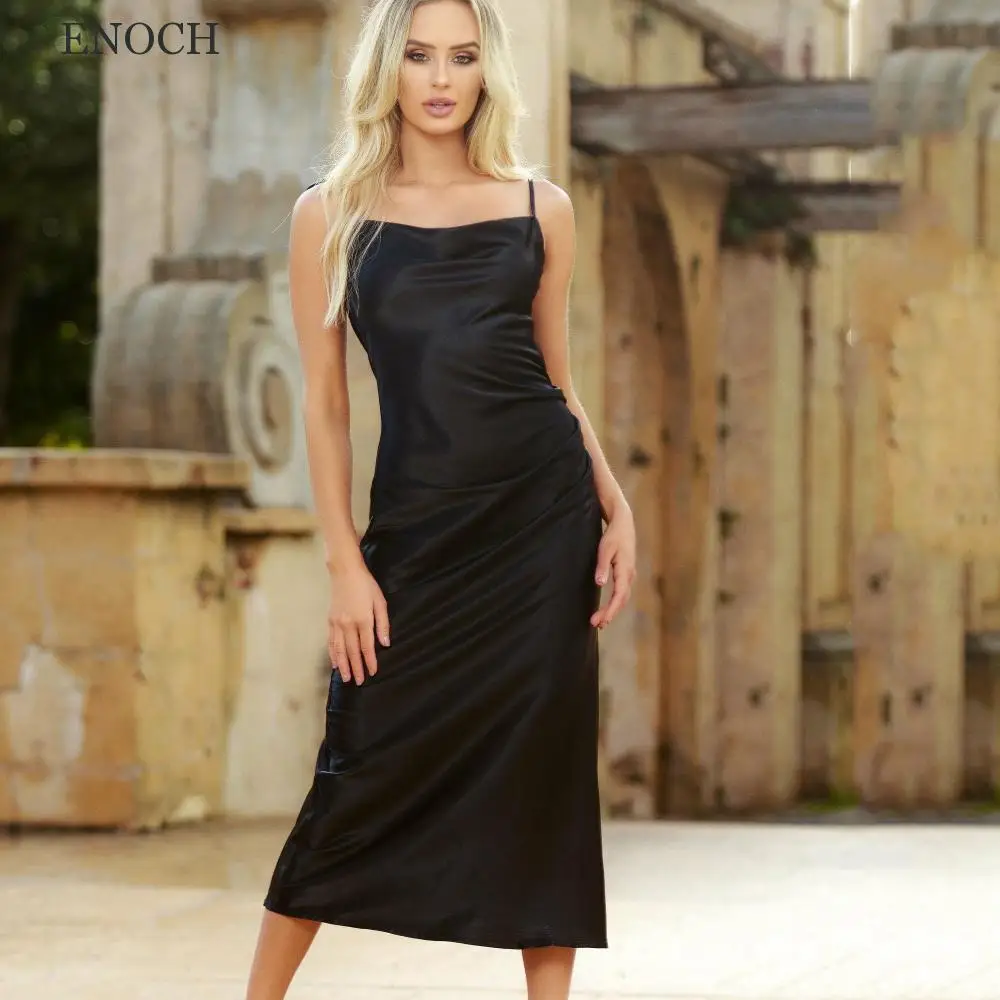 ENOCH Square Collar Satin Mermaid Cocktail Dresses Tea-Length Sleeveless Backless Party Dresses Custom Made Vestidos De Gala
ENOCH Square Collar Satin Mermaid Cocktail Dresses Tea-Length Sleeveless Backless Party Dresses Custom Made Vestidos De Gala