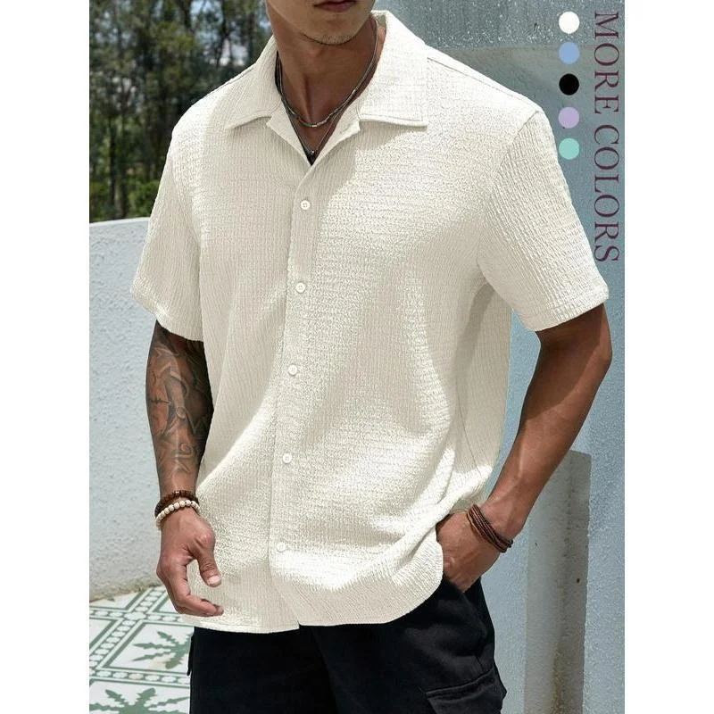 Pure Color Men's Short Sleeve Shirt H 77025 Short Fashionable Casual Style Single-Ply Fabric Durable for Spring Season
Pure Color Men's Short Sleeve Shirt H 77025 Short Fashionable Casual Style Single-Ply Fabric Durable for Spring Season