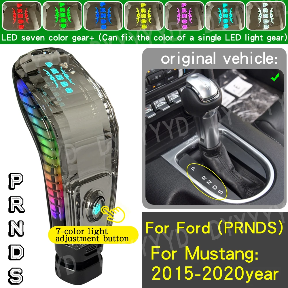 7Color LED Crystal Gear Shift Knob For Ford Mustang 2015-2022 Interior Accessories Automatic Gear Shifter Lever Knob Replacement
7Color LED Crystal Gear Shift Knob For Ford Mustang 2015-2022 Interior Accessories Automatic Gear Shifter Lever Knob Replacement
