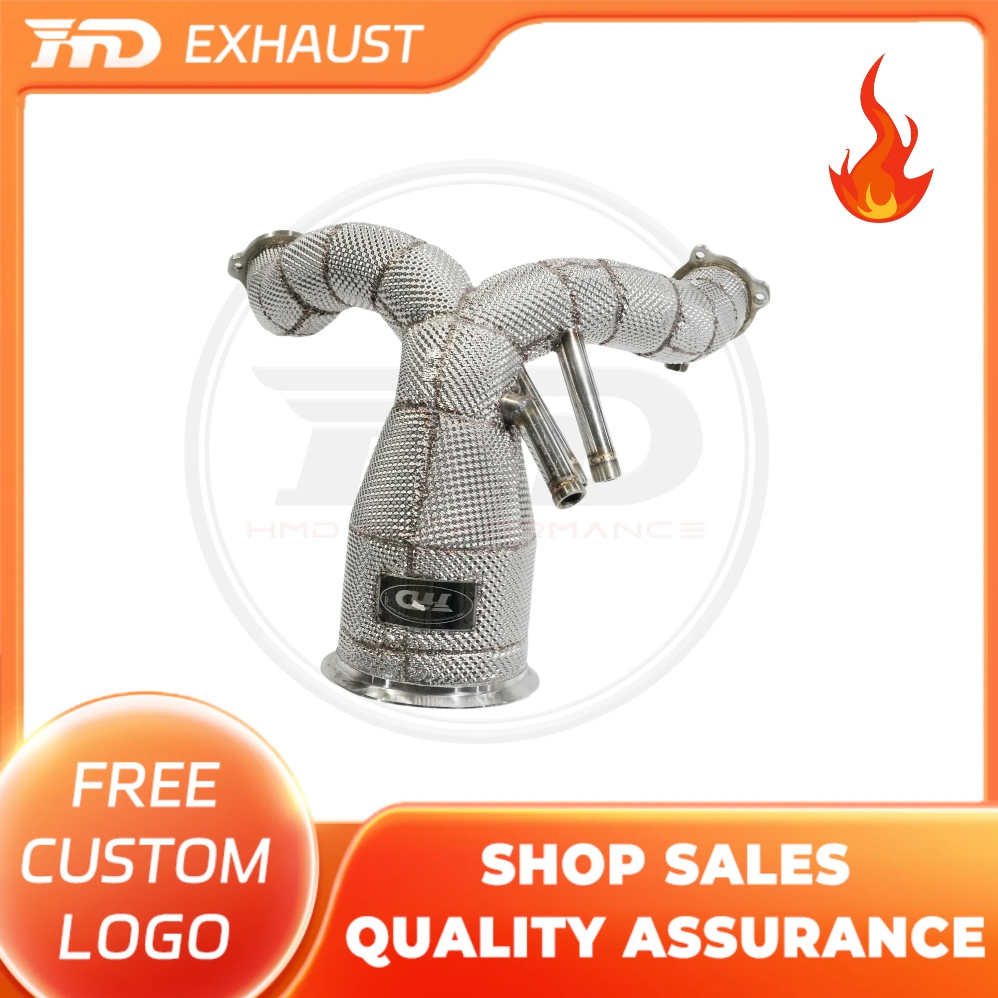 HMD Hot sale stainless steel Exhaust System High Flow downpipe For Porsche cayenne 9Y0 3.0T with Heat Shield Racing Pipe
HMD Hot sale stainless steel Exhaust System High Flow downpipe For Porsche cayenne 9Y0 3.0T with Heat Shield Racing Pipe