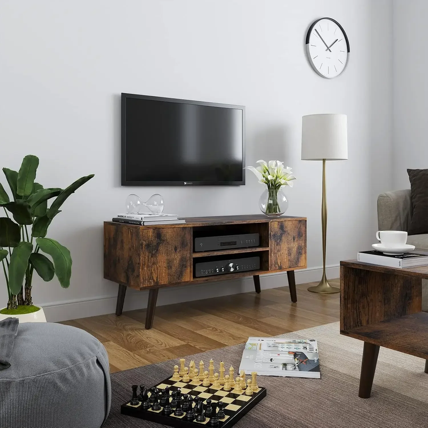 VASAGLE Retro TV Stand for Televisions up to 42 Inches, Mid-Century Modern Entertainment Center, 43.4”, Rustic Brown
VASAGLE Retro TV Stand for Televisions up to 42 Inches, Mid-Century Modern Entertainment Center, 43.4”, Rustic Brown