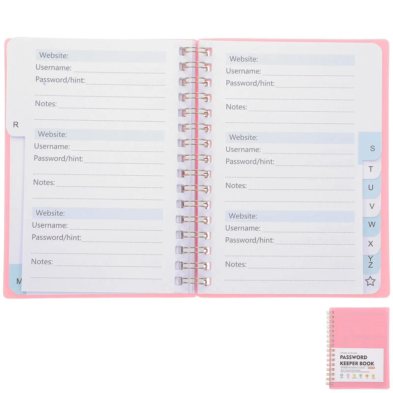 Small Password Book Portable Notebook Internet Address Keeper Colorful Alphabetical Tabs Websites Spiral Bound Journal
Small Password Book Portable Notebook Internet Address Keeper Colorful Alphabetical Tabs Websites Spiral Bound Journal