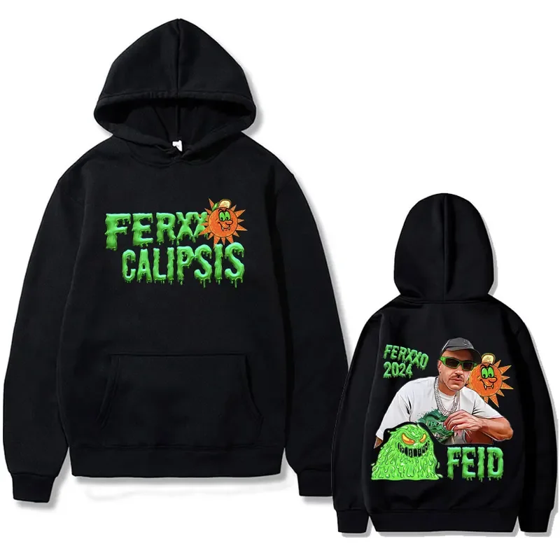 Рэпер Feid Ferxxo Ferxocalipsis Tour 2024, толстовка с капюшоном для мужчин и женщин, модная толстовка в стиле хип-хоп большого размера с капюшоном, мужская винтажная уличная одежда
Рэпер Feid Ferxxo Ferxocalipsis Tour 2024, толстовка с капюшоном для мужчин и женщин, модная толстовка в стиле хип-хоп большого размера с капюшоном, мужская винтажная уличная одежда