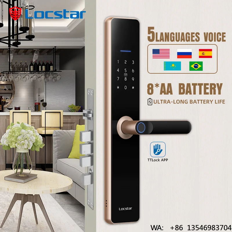 Locstar High Quality Electronic Finger Print Serrure Intelligent Handle Mortise Magnetic for Main Door Lock
Locstar High Quality Electronic Finger Print Serrure Intelligent Handle Mortise Magnetic for Main Door Lock