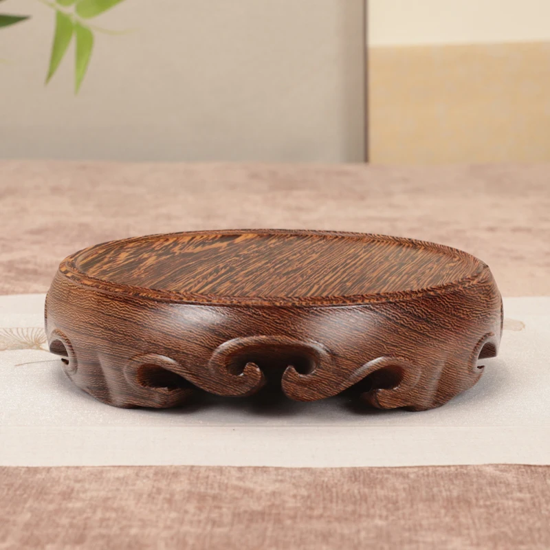 New Chinese Solid Wood Round Base, Display Stand for Fish Tank, Porcelain Teapots, Buddha Figurines, Valuable Craft Showcase 
New Chinese Solid Wood Round Base, Display Stand for Fish Tank, Porcelain Teapots, Buddha Figurines, Valuable Craft Showcase