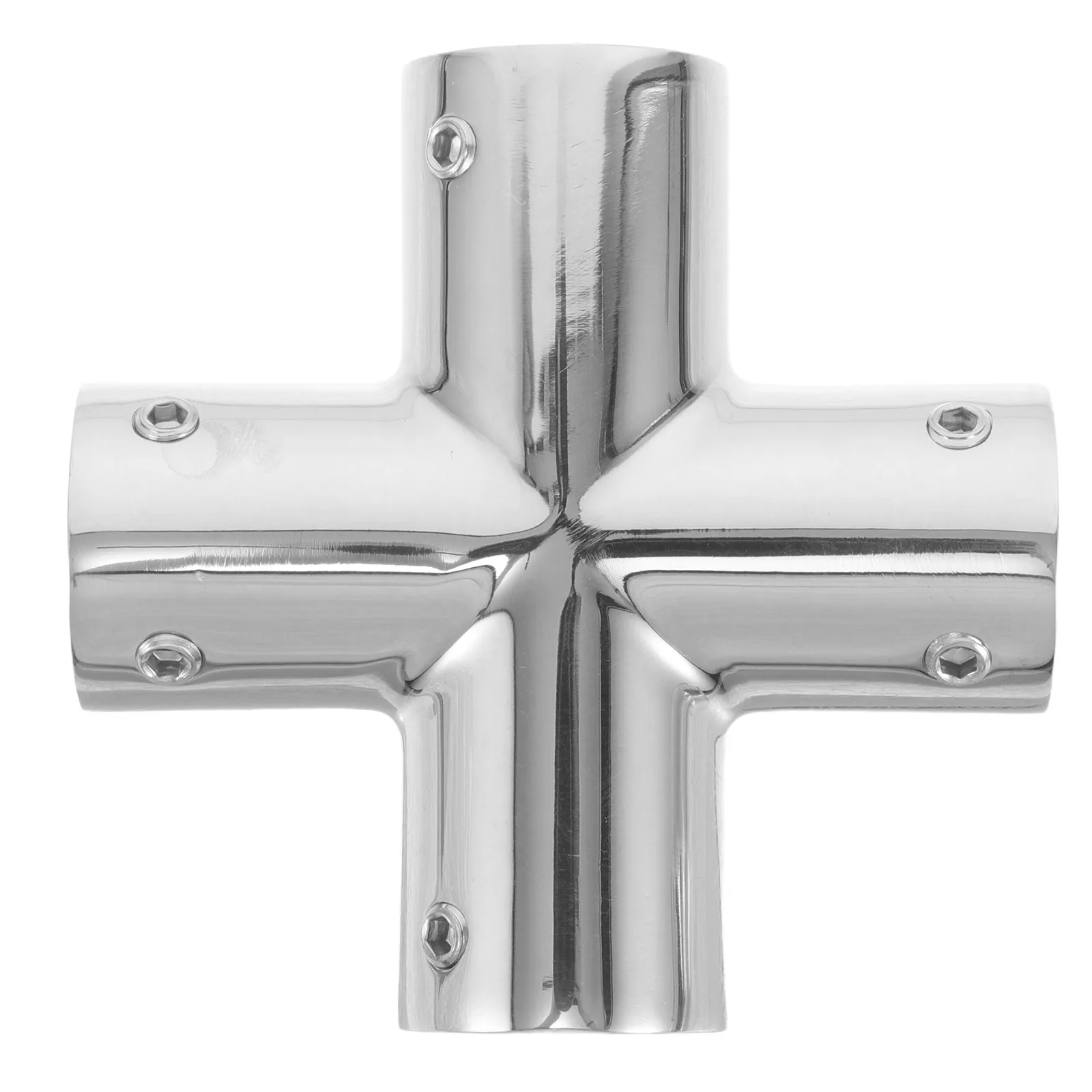 Boat Guardrail Four Way Connector 316 Stainless Steel Heavy Duty Marine Deck Safety Rail Tee Joint Salt Water Resistant Tube
Boat Guardrail Four Way Connector 316 Stainless Steel Heavy Duty Marine Deck Safety Rail Tee Joint Salt Water Resistant Tube