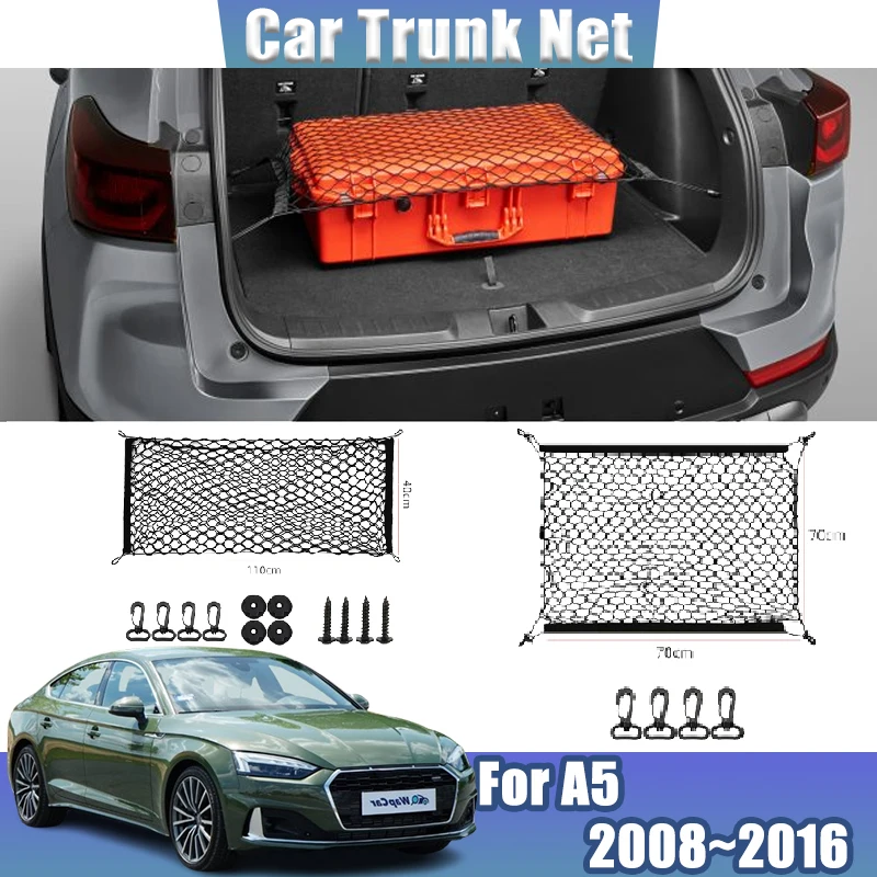 For Audi A5 8T 8F MK1 2008~2016 2015 2014 2013 2012 2011 Black Mesh Nylon Trunk Elastic Luggage Storage Packets Car Accessories
For Audi A5 8T 8F MK1 2008~2016 2015 2014 2013 2012 2011 Black Mesh Nylon Trunk Elastic Luggage Storage Packets Car Accessories