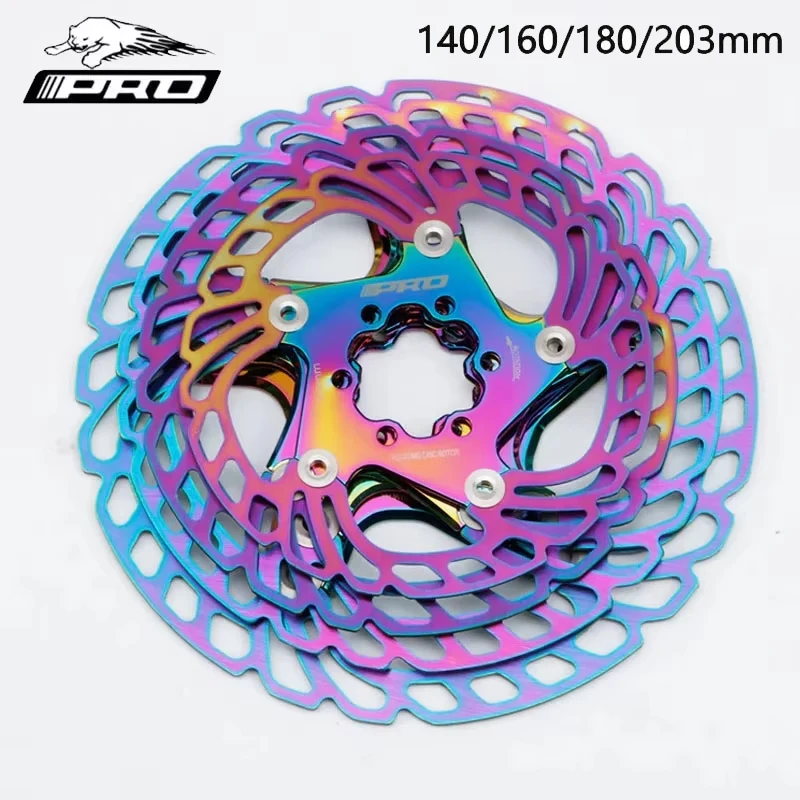 IIIPRO HyperCool Floating Rotors - Thickened Disc Brakes 140/160/180/203mm with Rainbow PVD Coating for MTB/Road Bikes Parts
IIIPRO HyperCool Floating Rotors - Thickened Disc Brakes 140/160/180/203mm with Rainbow PVD Coating for MTB/Road Bikes Parts