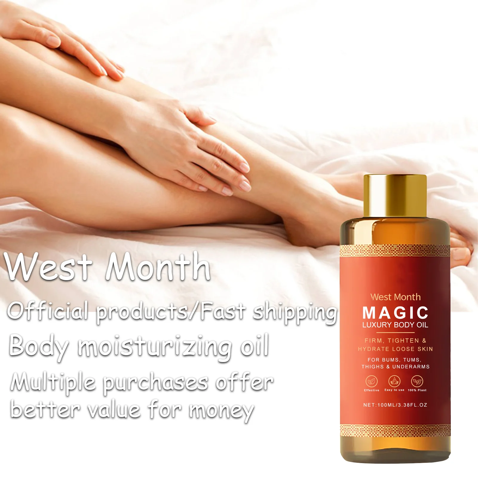 West&Month Daily Hydration Body Moisturizing Oil Firming Radiance-Boosting Moisturizer for Body Massage
West&Month Daily Hydration Body Moisturizing Oil Firming Radiance-Boosting Moisturizer for Body Massage