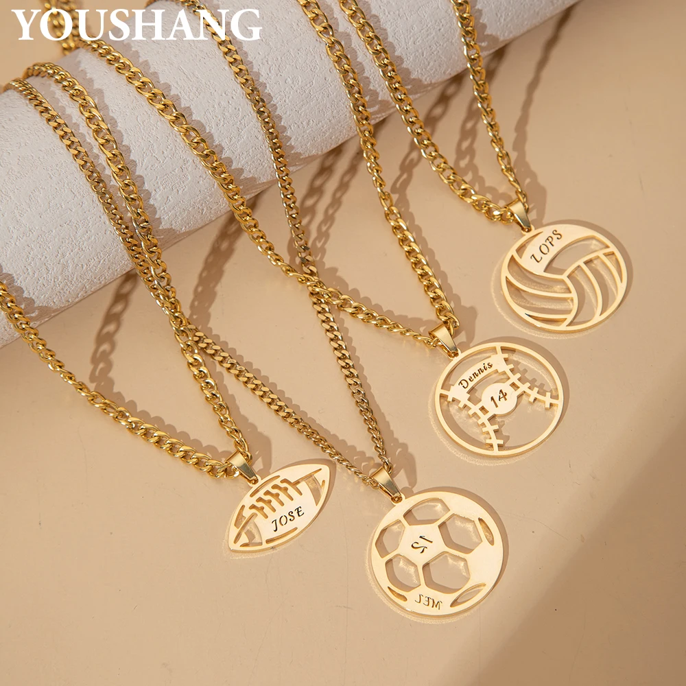 Custom Name Necklace Stainless Steel Personalized Pendant for Football Baseball And Rugby Great Gift for Kids Boyfriend
Custom Name Necklace Stainless Steel Personalized Pendant for Football Baseball And Rugby Great Gift for Kids Boyfriend