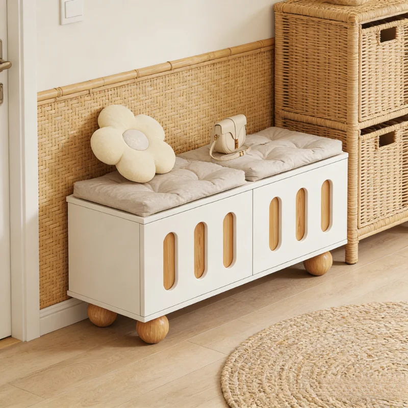 Multifunctional cream porch shoe changing stool modern simple white stool home
Multifunctional cream porch shoe changing stool modern simple white stool home