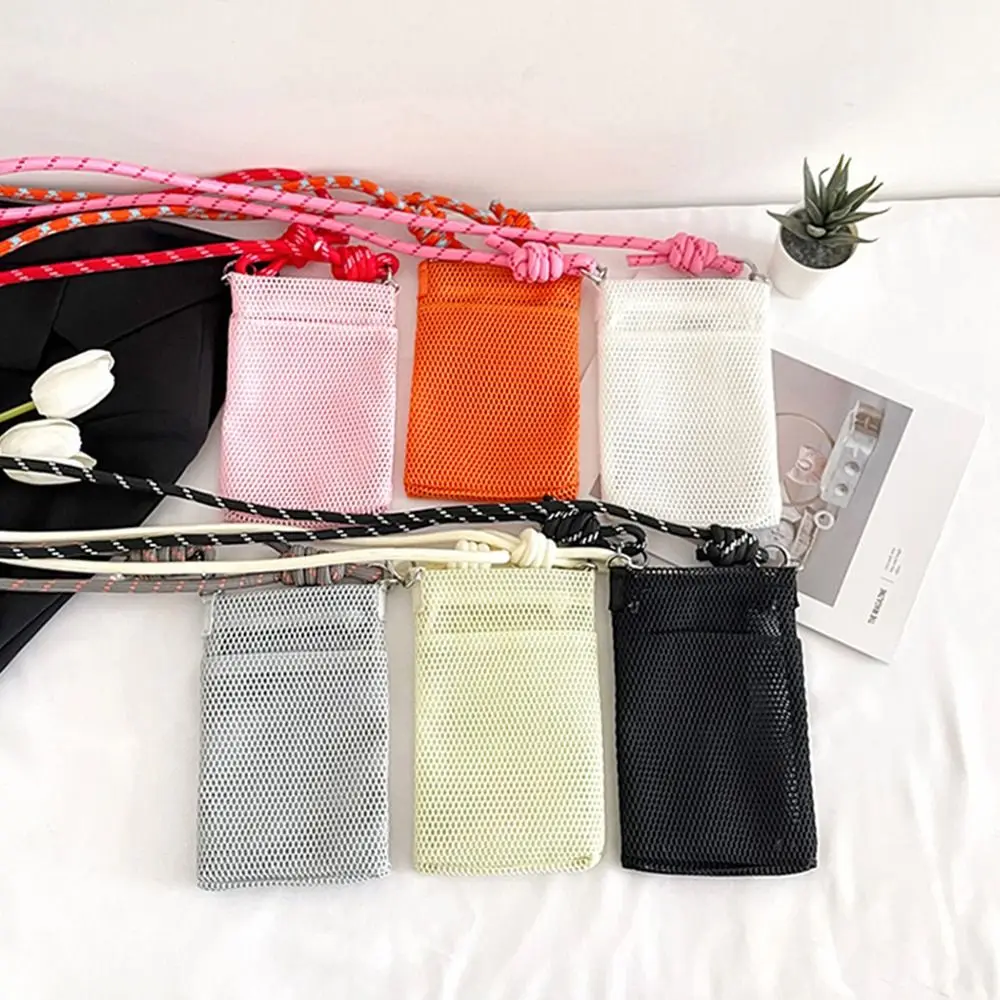 Fresh Mesh Bag Polyester Shoulder Bag Hollow Crossbody Bag Solid Color Hollow Mobile Phone Bag Storage Wallet for Teenager
Fresh Mesh Bag Polyester Shoulder Bag Hollow Crossbody Bag Solid Color Hollow Mobile Phone Bag Storage Wallet for Teenager