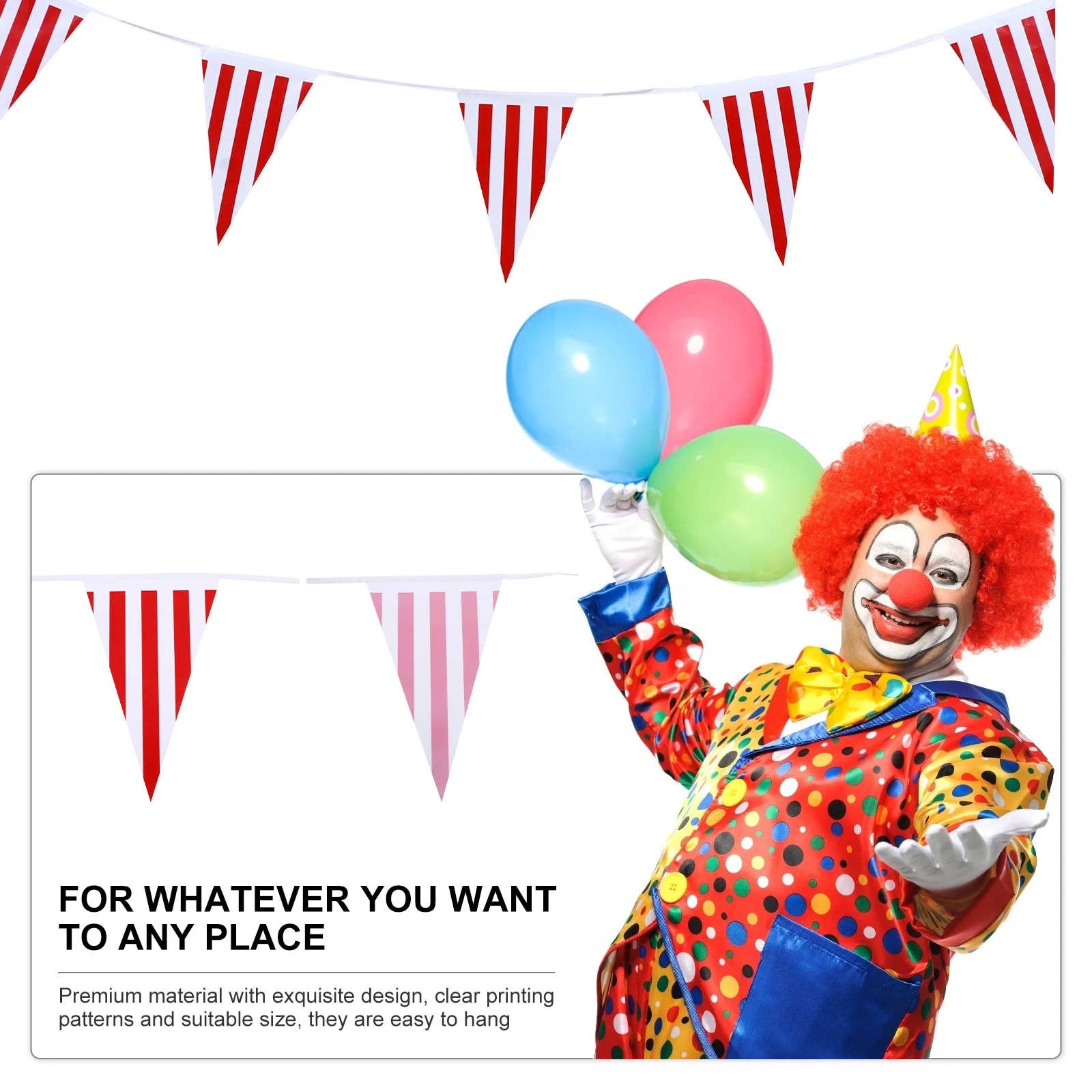 3Pcs Party Banner Hanging Flags Circus Carnival Stripe Design Decorations String Flags Home Garden Reusable Party Decor
3Pcs Party Banner Hanging Flags Circus Carnival Stripe Design Decorations String Flags Home Garden Reusable Party Decor