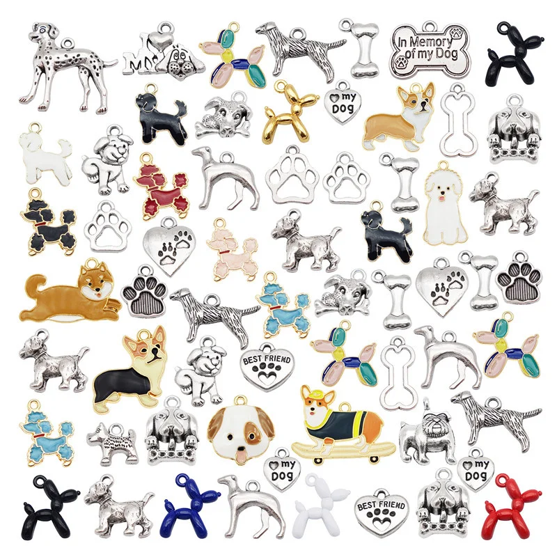 Julie Wang 30PCS Dog Charms Random Mixed Enamel And Alloy Animal Pendants Earring Jewelry Making Necklace Accessory
Julie Wang 30PCS Dog Charms Random Mixed Enamel And Alloy Animal Pendants Earring Jewelry Making Necklace Accessory