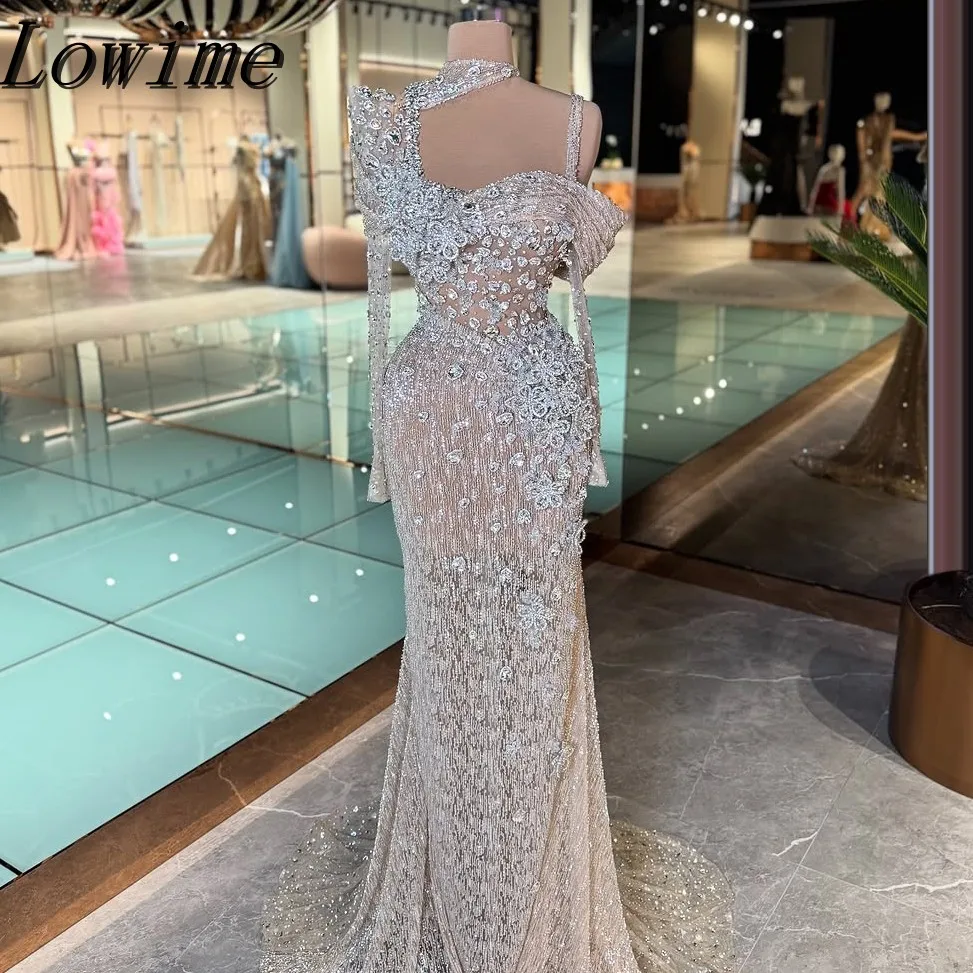 Exquisite Crystal Long Evening Dress Off-Shoulder Illusion Sexy Mermaid Prom Gown Customized Dazzling Wedding Party Dress
Exquisite Crystal Long Evening Dress Off-Shoulder Illusion Sexy Mermaid Prom Gown Customized Dazzling Wedding Party Dress