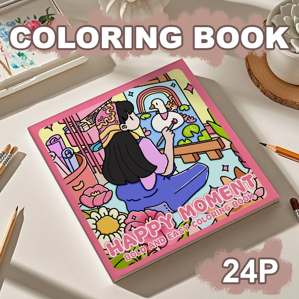 Adult Picture Book - Upgraded Coloring Book for Girls: 'Moments of Happiness' Theme, 24 Pages of Color Practice
Adult Picture Book - Upgraded Coloring Book for Girls: 'Moments of Happiness' Theme, 24 Pages of Color Practice