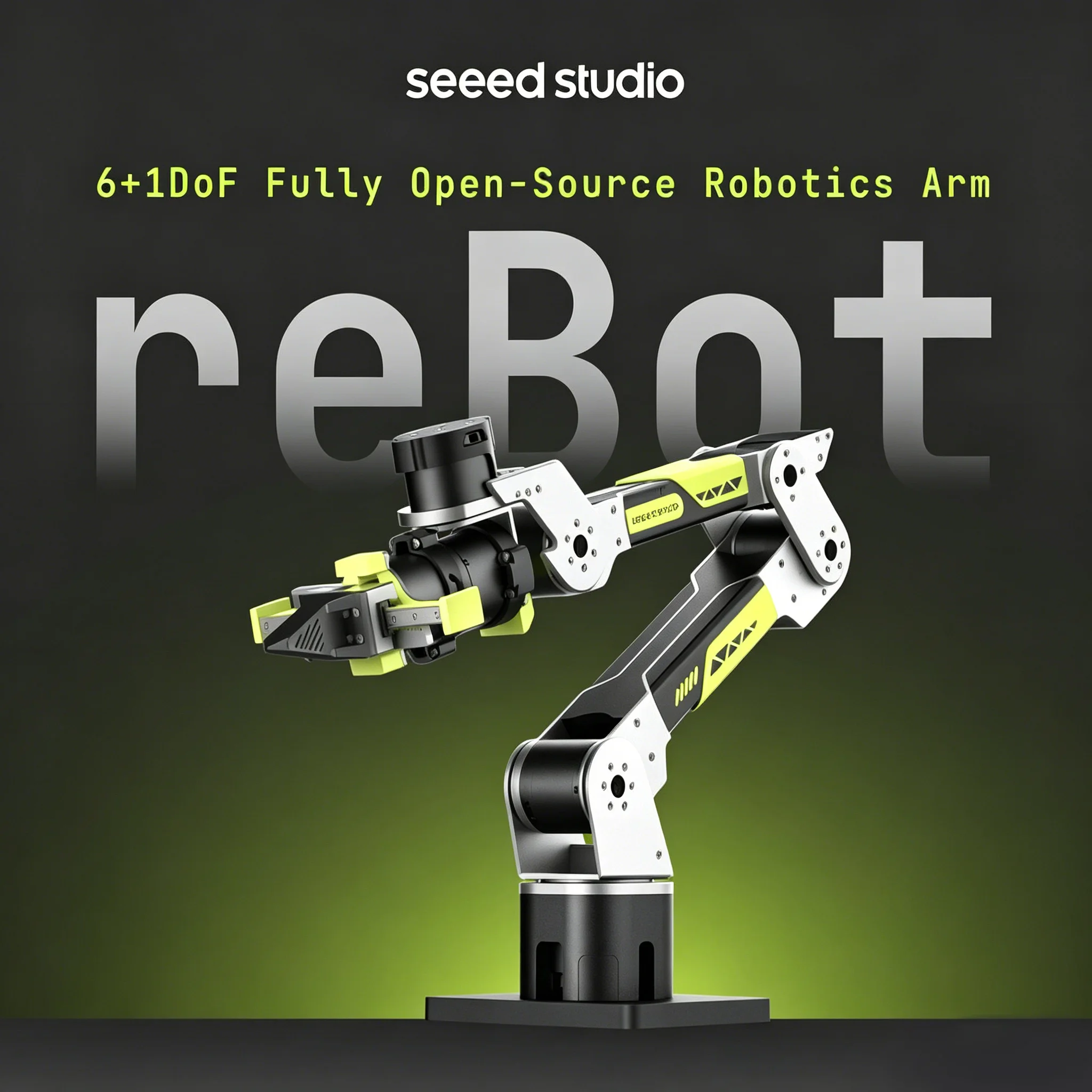 reBot Arm B601-DM Open Source Robotic Arm Kit with Gripper for Embodied AI Python ROS2 Isaac Sim LeRobot Robot Mechanical Arm