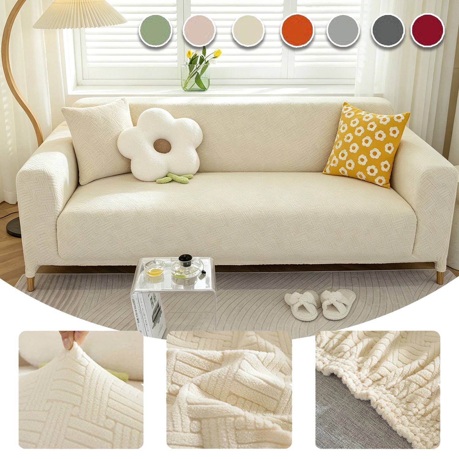 Premium Jacquard Sofa Cover Full Coverage Couch Cover Waterproof Removable Furniture Protector Slipcover for Living Room Hotel
Premium Jacquard Sofa Cover Full Coverage Couch Cover Waterproof Removable Furniture Protector Slipcover for Living Room Hotel