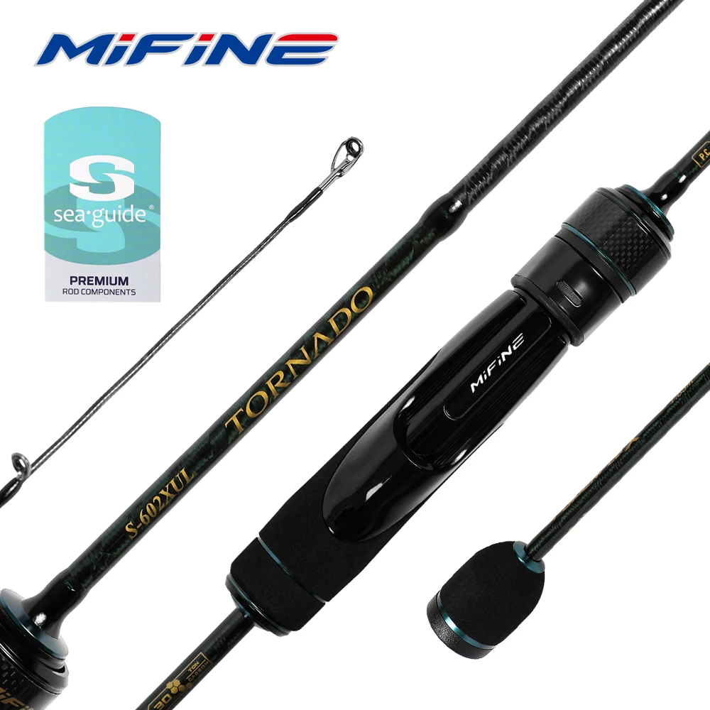 Mifine TORNADO Ultralight Spinning Rod 30T Lure 0.6-3g/0.8-5g/1-6g for Freshwater Saltwater Bass Trout Fishing Rod Tubular Tips
Mifine TORNADO Ultralight Spinning Rod 30T Lure 0.6-3g/0.8-5g/1-6g for Freshwater Saltwater Bass Trout Fishing Rod Tubular Tips