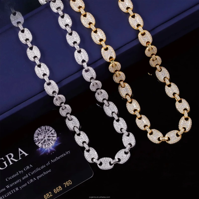 Handmade Solid 925 Sterling Silver Cubic Link Chain Miami Gold Plated for Man's VVS Moissanite Diamond Necklace Great Gift Party
Handmade Solid 925 Sterling Silver Cubic Link Chain Miami Gold Plated for Man's VVS Moissanite Diamond Necklace Great Gift Party