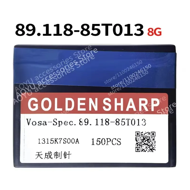 150 Pcs GOLDEN SHARP Vosa-Spec. 89.118-85T009 Needles 7G 89.118-85T013 Needles 8G For Computerized Flat Knitting Machines
150 Pcs GOLDEN SHARP Vosa-Spec. 89.118-85T009 Needles 7G 89.118-85T013 Needles 8G For Computerized Flat Knitting Machines