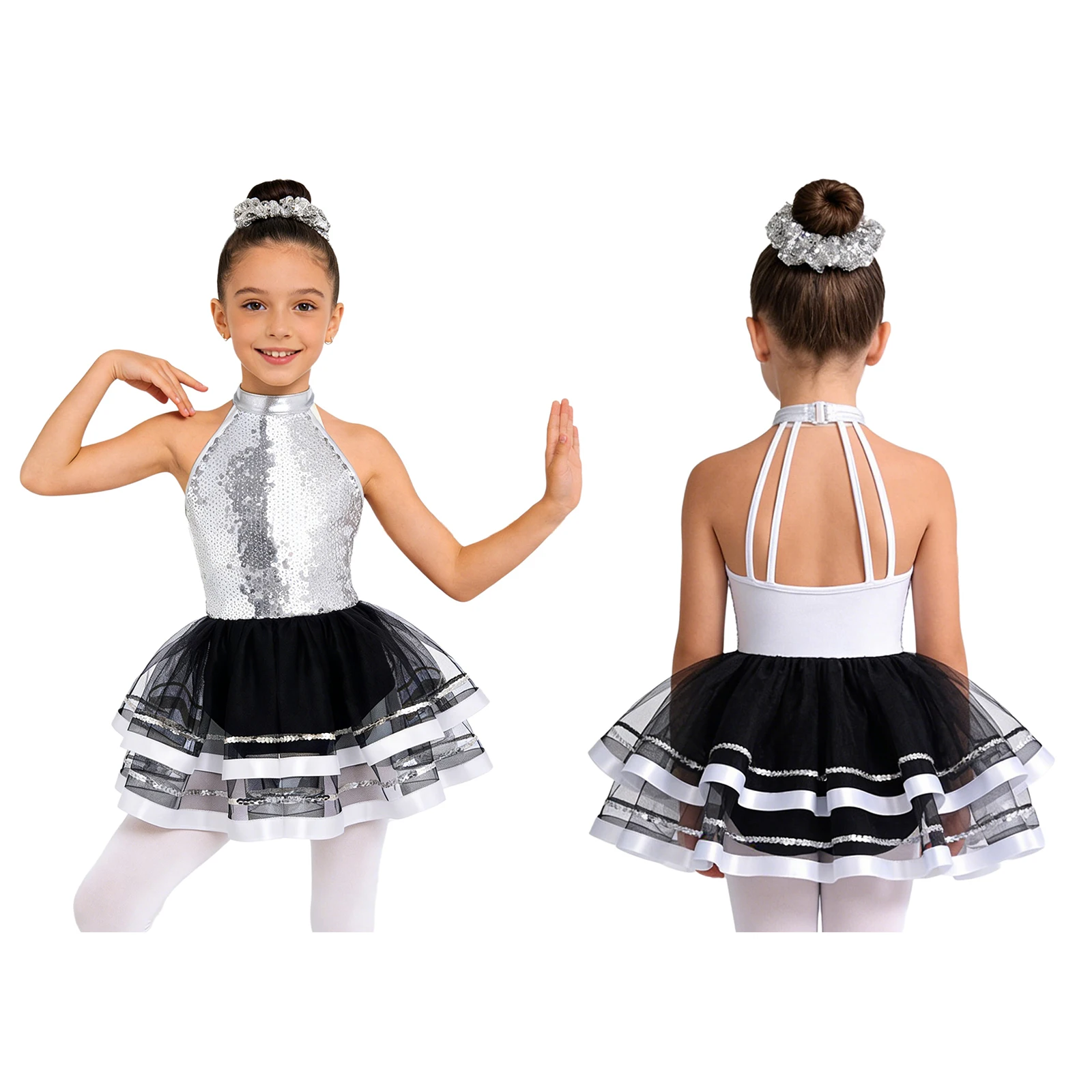 Girls Ballet Dance Dress Figure Skating Gymnastics Latin Jazz Modern Dancewear Halter Sleeveless Shiny Sequin Tutu Dress Leotard
Girls Ballet Dance Dress Figure Skating Gymnastics Latin Jazz Modern Dancewear Halter Sleeveless Shiny Sequin Tutu Dress Leotard