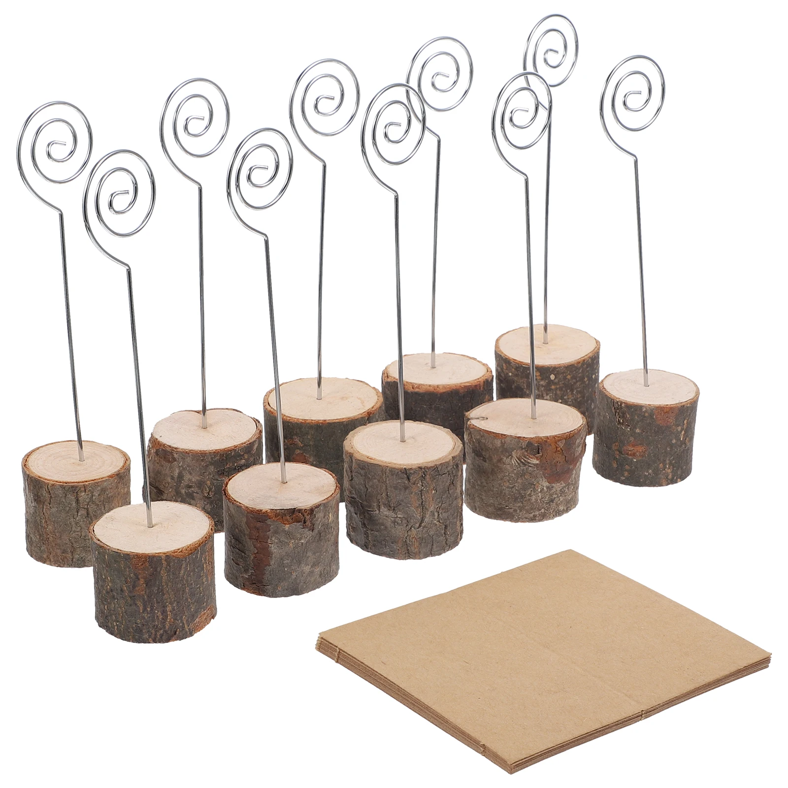 10 Sets Tree Bark Card Holders Wooden Stands for Tables Weddings Parties Photo Centerpieces Table Number Place Card
10 Sets Tree Bark Card Holders Wooden Stands for Tables Weddings Parties Photo Centerpieces Table Number Place Card
