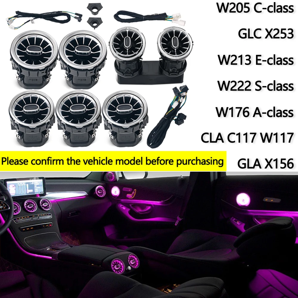 For Mercedes-Benz Accessories W205 GLC X253 W176 C117 CLA X156 W213 W222 W206 C118 W177 Led Turbine Nozzle Air Vent Ambient Lamp
For Mercedes-Benz Accessories W205 GLC X253 W176 C117 CLA X156 W213 W222 W206 C118 W177 Led Turbine Nozzle Air Vent Ambient Lamp