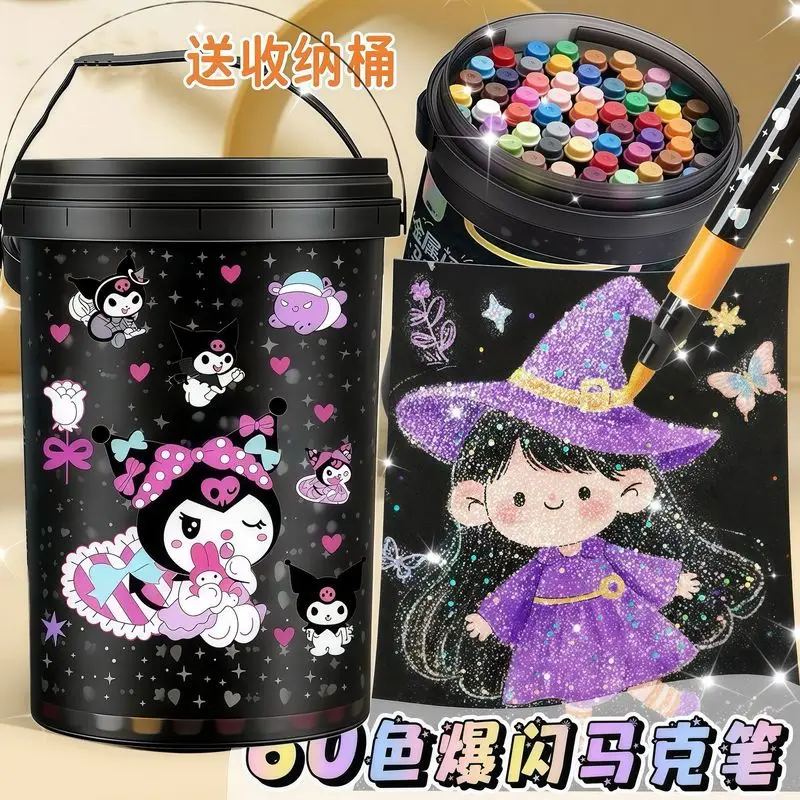24-60pcs Sanrio Kuromi Cartoon Soft Headed Marker Pen Paintbrush For Kindergarten Students Children'S Color Pen Set
24-60pcs Sanrio Kuromi Cartoon Soft Headed Marker Pen Paintbrush For Kindergarten Students Children'S Color Pen Set