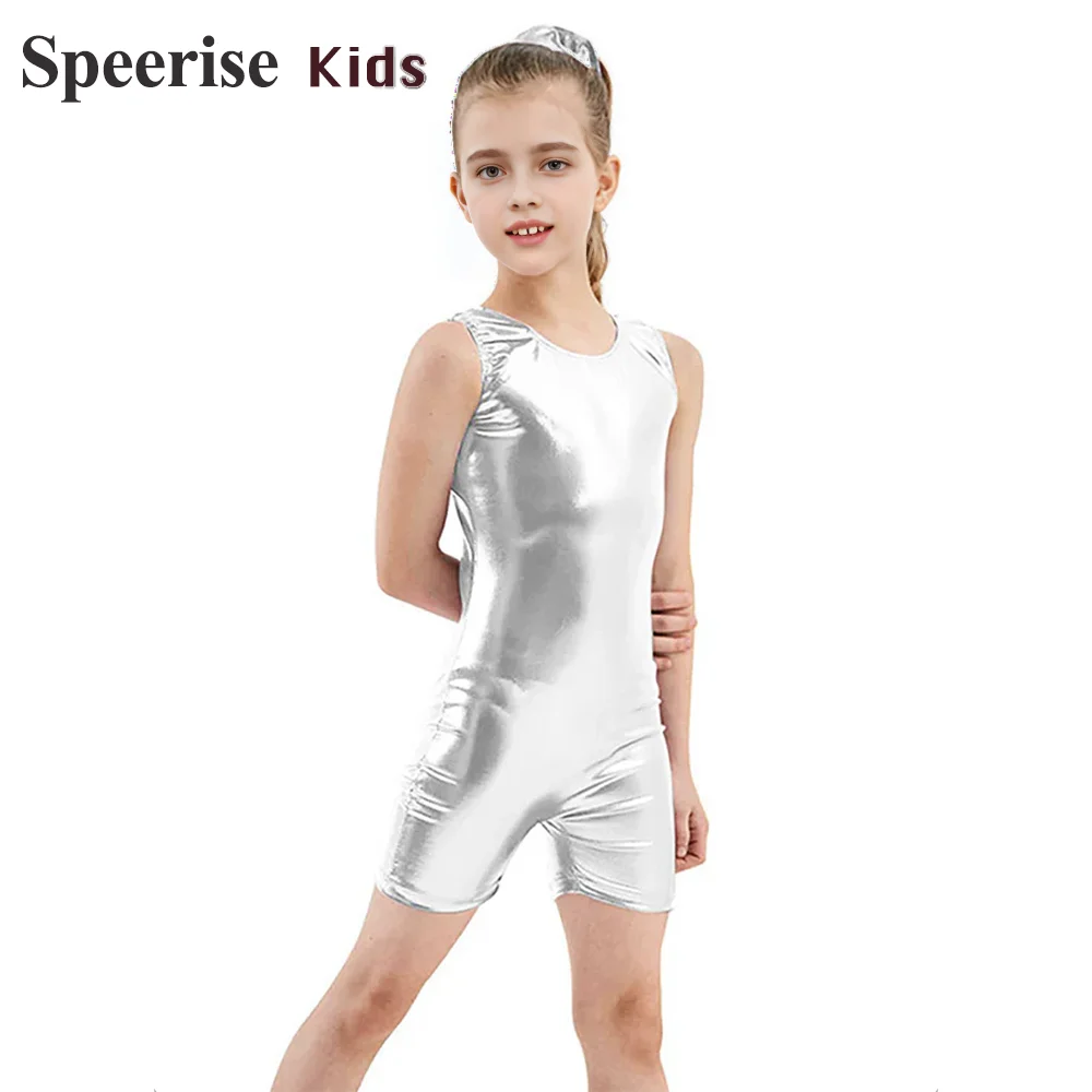 Kids Shiny Metallic Spandex Shorts Unitard Catsuit Gymnastics Suit Ballet Tank Leotards Dancewear Professional Sleeveless Girls
Kids Shiny Metallic Spandex Shorts Unitard Catsuit Gymnastics Suit Ballet Tank Leotards Dancewear Professional Sleeveless Girls