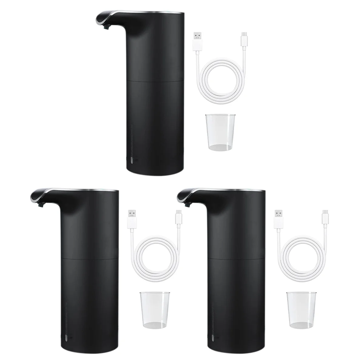 AT53 3X Automatic Soap Dispenser Black, Foam Soap Dispenser Rechargeable Non-Contact Automatic Soap Dispenser for Bathroom
AT53 3X Automatic Soap Dispenser Black, Foam Soap Dispenser Rechargeable Non-Contact Automatic Soap Dispenser for Bathroom
