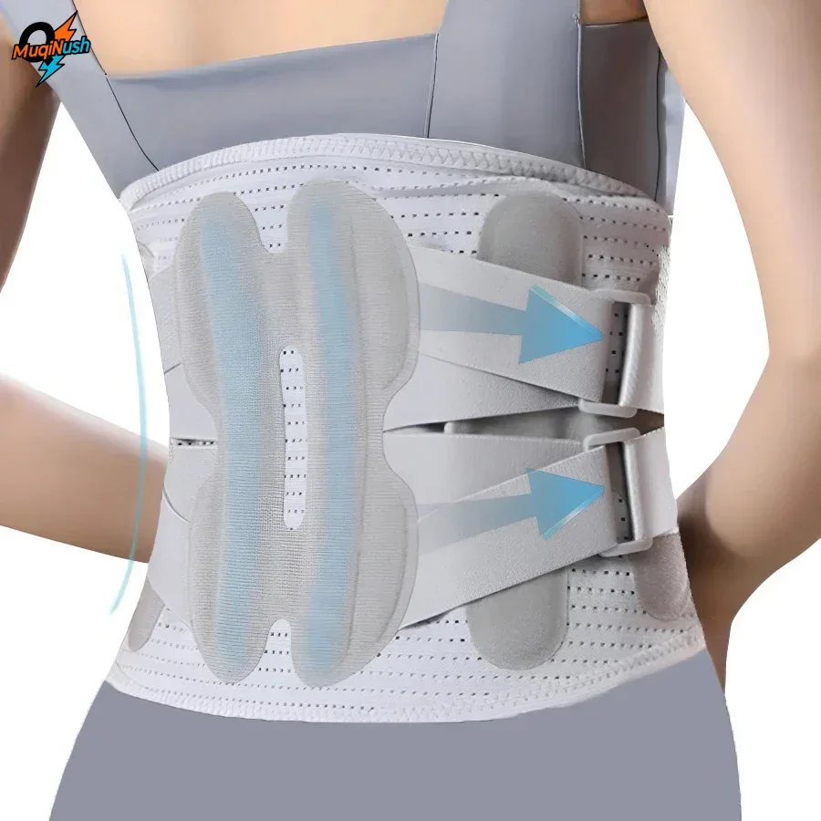 MuqiNush Breathable Lower Back Brace Support Belt With Lumbar Pad- Relief from Pain, Sciatica, Herniated Disc for Men Women
MuqiNush Breathable Lower Back Brace Support Belt With Lumbar Pad- Relief from Pain, Sciatica, Herniated Disc for Men Women