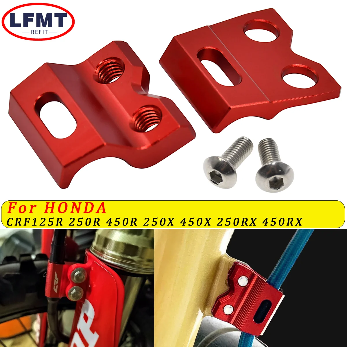 Motorcycle Front Brake Hose Clamp Line Holder For HONDA CRF250L CRF300L Rally CRF250L CRF 125 150 250 450 R X RX CRF 250R 450R
Motorcycle Front Brake Hose Clamp Line Holder For HONDA CRF250L CRF300L Rally CRF250L CRF 125 150 250 450 R X RX CRF 250R 450R