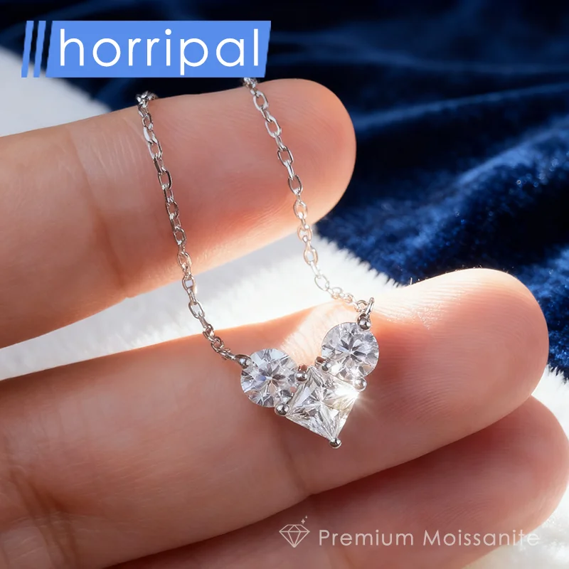 High Quality D VVS1 Moissanite Heart Necklace for Women Wedding Jewelry Sterling Silver Plate 18K White Gold Waterproof Necklace
High Quality D VVS1 Moissanite Heart Necklace for Women Wedding Jewelry Sterling Silver Plate 18K White Gold Waterproof Necklace